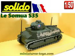 Le char Somua S35 français mod 1935 1940 en miniature Solido au 1/50e