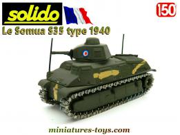 Le char Somua S35 français mod 1935 1940 en miniature par Solido au 1/50e