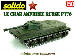 Le char russe PT76 vert en miniature Solido au 1/50e