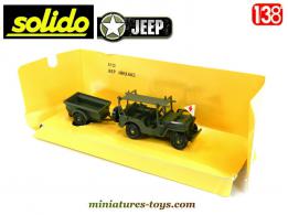 La Jeep Willys ambulance et sa remorque Bantam miniature par Solido au 1/38e