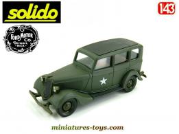 La berline d'état major américain Ford V8 1936 miniature par Solido au 1/43e