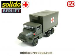 Le camion militaire Berliet GBC 8 Kt shelter sanitaire miniature Solido au 1/50e