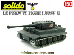Le char allemand PzKw VI Tigre I Ausf H gris en miniature Solido au 1/50e