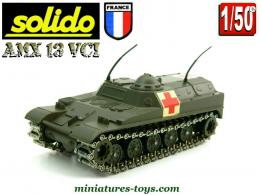 Le blindé AMX 13 VCI sanitaire ambulance militaire en miniature Solido au 1/50e
