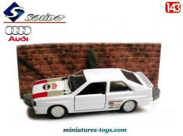 Le coupé Audi Quattro blanche de 1981 en miniature par Solido au 1/43e