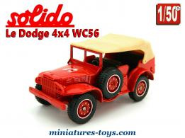 Le Dodge 4x4 WC56 bâché pompiers en miniature Solido au 1/50e