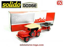 Le Dodge 4x4 WC56 et sa remorque bateau en miniature Solido au 1/50e