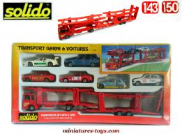 Le coffret Saviem SM 300 transport autos en miniature de Solido au 1/50e