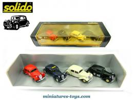 Le coffret des Traction avant Citroën en miniatures de Solido Age d'or au 1/43e