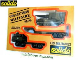 Le coffret Berliet T12 porte char et l'AMX 30 Pluton miniatures de Solido au 1/50e