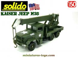 Le camion Kaiser Jeep M35 Réo grue lourde militaire en miniature Solido au 1/50e