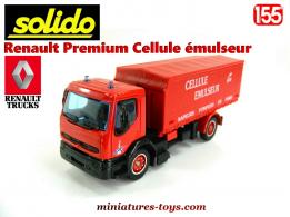 Le Renault Premium pompiers Cellule émulseur en miniature Solido au 1/55e