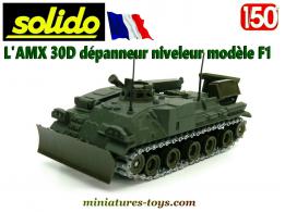 Un AMX 30 D niveleur dépanneur F1 en miniature militaire Solido au 1/50e