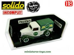 Le Ford V8 1936 Perrier en miniature par Solido au 1/18e incomplet