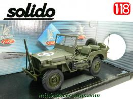 La Jeep Willys US Army 1942 non bâchée en miniature militaire Solido au 1/18e