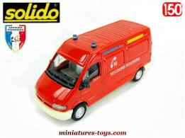 Le Renault Master secours routiers Bemaex pompiers miniature Solido au 1/50e