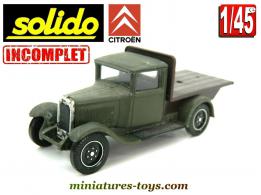 Le Citroën C4 F 1930 en miniature militaire Solido au 1/45e incomplet