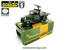 Le Citroën C4 F avec mitrailleuse Hotchkiss en miniature de Solido au 1/45e