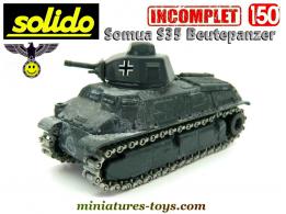 Le char Somua S35 allemand Beutepanzer en miniature Solido au 1/50e incomplet