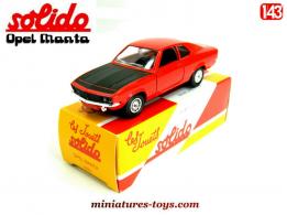 L'Opel Manta de 1970 rouge en miniature par Solido au 1/43e
