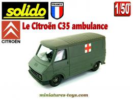 Le Citroën C35 ambulance militaire en miniature par Solido au 1/50e