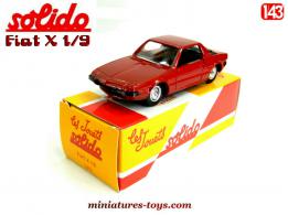 Le coupé spider Fiat X 1/9 de 1975 en miniature par Solido au 1/43e