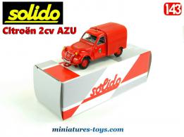 La 2CV AZU Citroën fourgonnette pompiers de Paris en miniature par Solido au 1/43e