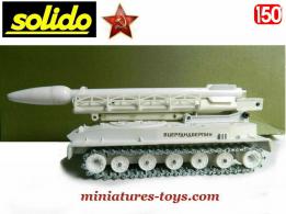 Un automoteur lance fusée russe PT76 blanc miniature par Solido au 1/50e