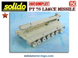 Le lanceur de missile russe PT 76 Frog miniature de Solido au 1/50e incomplet