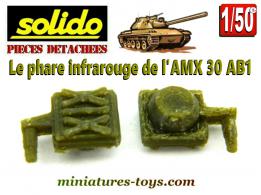 La visée laser ou phare infrarouge du char AMX30 B1 miniature Solido au 1/50e