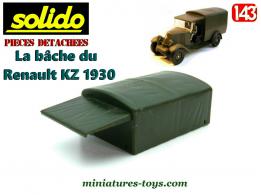 La bâche verte du Renault KZ militaire en miniature de Solido Verem au 1/43e