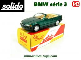 Le cabriolet BMW série 3 vert en miniature par Solido au 1/43e
