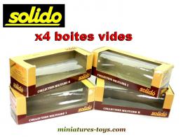 Un lot de quatre boites vides de Solido militaires série 6000