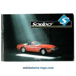 Le catalogue Solido petit format des miniatures de 1992