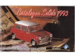 Le catalogue Solido petit format des miniatures de 1993