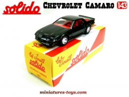 La Chevrolet Camaro noire de 1983 en miniature par Solido au 1/43e