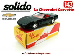 Le cabriolet Chevrolet Corvette de 1984 en miniature par Solido au 1/43e