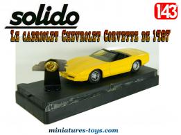 Le cabriolet Chevrolet Corvette de 1987 en miniature par Solido au 1/43e