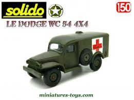 Le Dodge WC 54 4x4 ambulance militaire en miniature de Solido au 1/50e