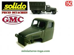 La cabine tôlée vert armée du GMC 6x6 miniature militaire de Solido au 1/50e