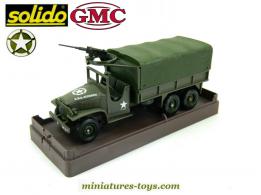 Le GMC CCKW 353 6x6 bâché a tourelle 12.7 en miniature de Solido au 1/50e