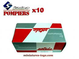 10 petites boites carton pour miniatures de la collection pompiers Solido Hachette