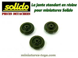 La jante standard en résine vert armée pour véhicules a roues miniatures Solido