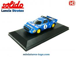 La Lancia Stratos Monté-Carlo 1979 bleue en miniature par Solido au 1/43e