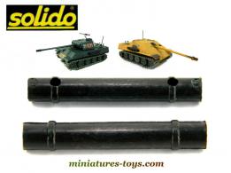 Le tube latérale noir des chars Panther et Jagdpanther Solido en miniatures