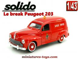 Le break Peugeot 203 pompiers de Solido au 1/43ème