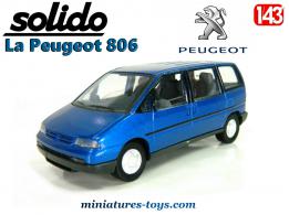 La Peugeot 806 bleu métal de 1995 en miniature Solido au 1/43ème