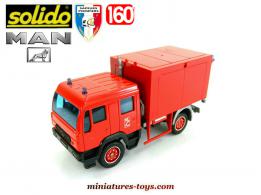 Le Man 220 C 4x4 double cabine Grimp pompiers en miniature Solido au 1/60e