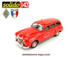 Le break Renault Frégate ambulance pompiers en miniature de Solido au 1/43e