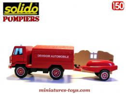 Le Berliet Camiva 4x4 dévidoir FF pompiers en miniature par Solido au 1/50e